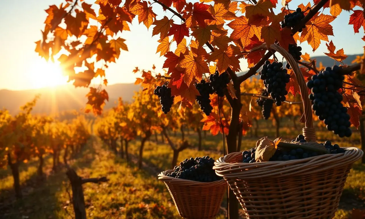 Armenien im Herbst mit goldenem Licht und Weinlese